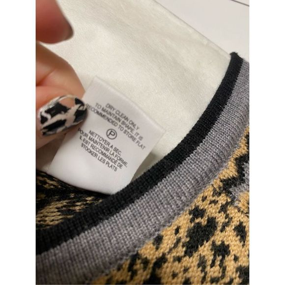 Nanette Lepore Beige Black Tan Printed Sleeveless Knit Dress Size Small - Picture 6 of 9
